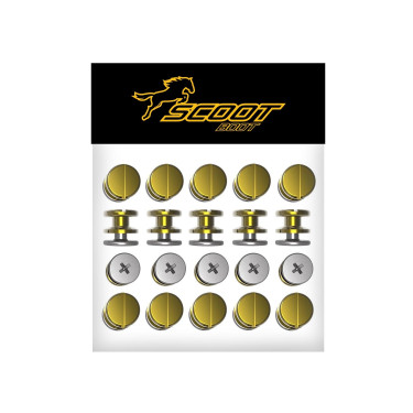 Confezione da 20 rivetti e ganci Scoot Boots