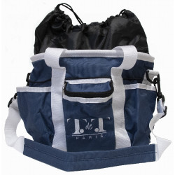 Borsa da striglie grande modello T de T Marino / bianco Blu