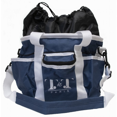 Borsa da striglie grande modello T de T Marino / bianco Blu