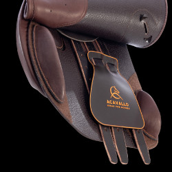 Selle d'obstacle en cuir Acavallo Botticelli Noir