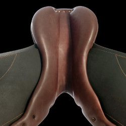 Selle d'obstacle en cuir Acavallo Veneziano Noir