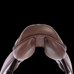 Selle d'obstacle en cuir Acavallo Veneziano Noir