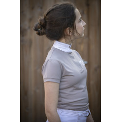 Polo da concorso Pénélope Madrid maniche corte Talpa Marrone Polo da concorso Pénélope Madrid maniche corte Talpa Marrone