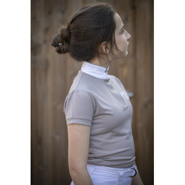 Polo da concorso Pénélope Madrid maniche corte Talpa Marrone Polo da concorso Pénélope Madrid maniche corte Talpa Marrone