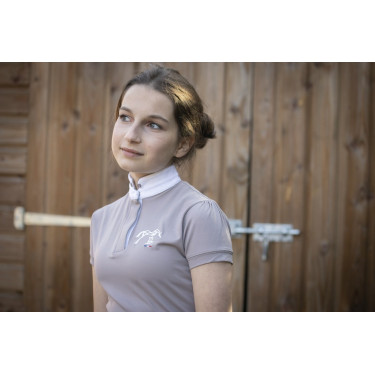 Polo da concorso Pénélope Madrid maniche corte Talpa Marrone Polo da concorso Pénélope Madrid maniche corte Talpa Marrone