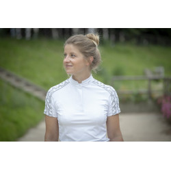 Polo Pénélope Anais Maniche corte Bianco