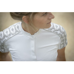 Polo Pénélope Anais Maniche corte Bianco