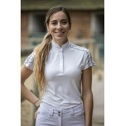 Polo Pénélope Anais Maniche corte Bianco