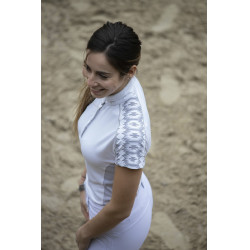 Polo Pénélope Anais Maniche corte Bianco