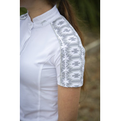 Polo Pénélope Anais Maniche corte Bianco