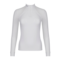 Polo da concorso LeMieux Olivia a maniche lunghe Bianco