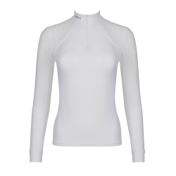 Polo da concorso LeMieux Olivia a maniche lunghe Bianco