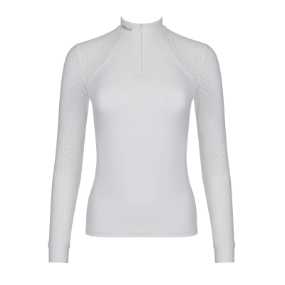 Polo de concours LeMieux Olivia manches longues Blanc