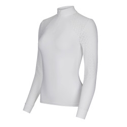 Polo da concorso LeMieux Olivia a maniche lunghe Bianco
