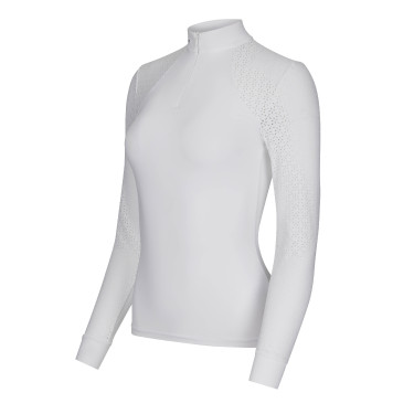Polo da concorso LeMieux Olivia a maniche lunghe Bianco Polo da concorso LeMieux Olivia a maniche lunghe Bianco