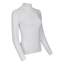 Polo da concorso LeMieux Olivia a maniche lunghe Bianco