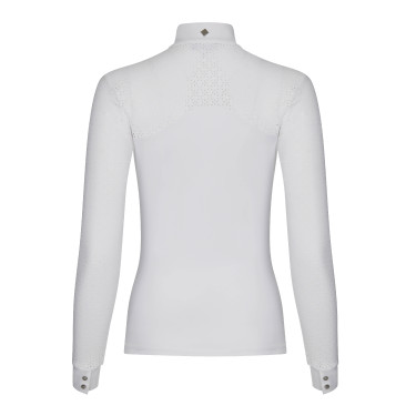 Polo da concorso LeMieux Olivia a maniche lunghe Bianco Polo da concorso LeMieux Olivia a maniche lunghe Bianco