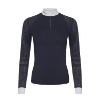 Polo da concorso LeMieux Olivia a maniche lunghe Bianco
