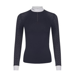 Polo da concorso LeMieux Olivia a maniche lunghe Blu navy
