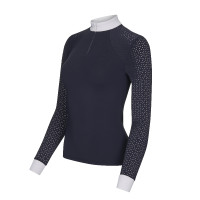 Polo da concorso LeMieux Olivia a maniche lunghe Bianco