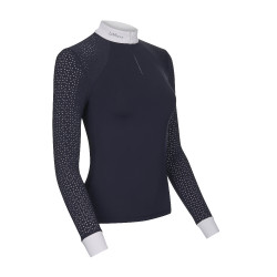 Polo da concorso LeMieux Olivia a maniche lunghe Blu navy