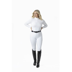 Polo da concorso LeMieux Olivia a maniche lunghe Bianco