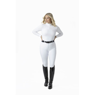 Polo da concorso LeMieux Olivia a maniche lunghe Bianco Polo da concorso LeMieux Olivia a maniche lunghe Bianco