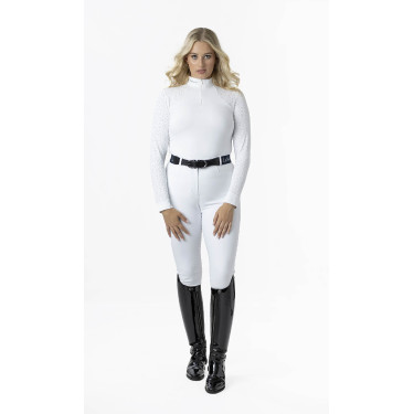 Polo da concorso LeMieux Olivia a maniche lunghe Bianco Polo da concorso LeMieux Olivia a maniche lunghe Bianco