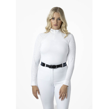 Polo da concorso LeMieux Olivia a maniche lunghe Bianco Polo da concorso LeMieux Olivia a maniche lunghe Bianco