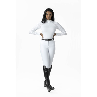 Polo da concorso LeMieux Olivia a maniche lunghe Bianco Polo da concorso LeMieux Olivia a maniche lunghe Bianco