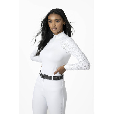 Polo da concorso LeMieux Olivia a maniche lunghe Bianco Polo da concorso LeMieux Olivia a maniche lunghe Bianco