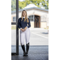 Polo da concorso LeMieux Olivia a maniche lunghe Blu navy