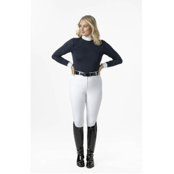 Polo da concorso LeMieux Olivia a maniche lunghe Blu navy