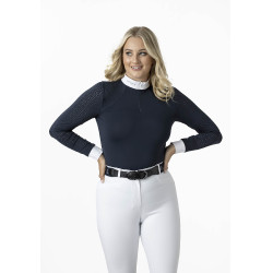 Polo da concorso LeMieux Olivia a maniche lunghe Blu navy