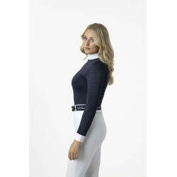 Polo da concorso LeMieux Olivia a maniche lunghe Blu navy