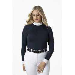 Polo da concorso LeMieux Olivia a maniche lunghe Blu navy
