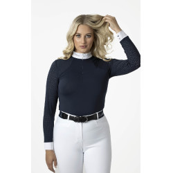 Polo da concorso LeMieux Olivia a maniche lunghe Blu navy