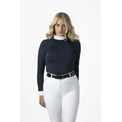 Polo da concorso LeMieux Olivia a maniche lunghe Blu navy