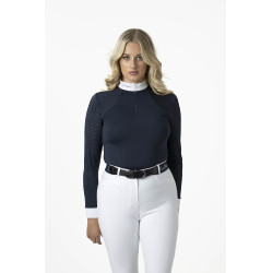 Polo da concorso LeMieux Olivia a maniche lunghe Blu navy