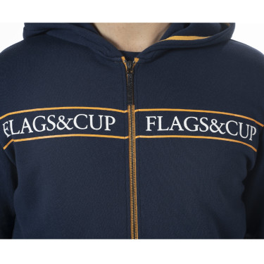 Felpa con zip per bambini Perico Flags & Cup Blu navy Felpa con zip per bambini Perico Flags & Cup Blu navy