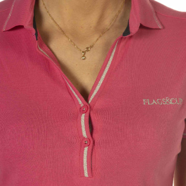 Polo donna Rosa Flags & Cup Fucsia