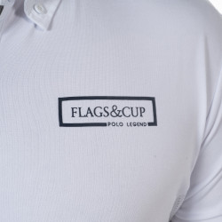 Polo uomo Comodoro ML Flags & Cup Bianco