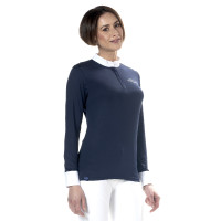 Polo Clorinda donna maniche lunghe Flags & Cup Blu navy Polo Clorinda donna maniche lunghe Flags & Cup Blu navy