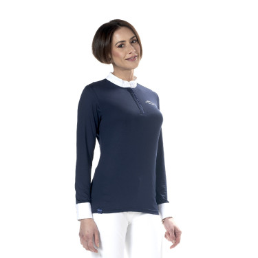 Polo Clorinda donna maniche lunghe Flags & Cup Blu navy
