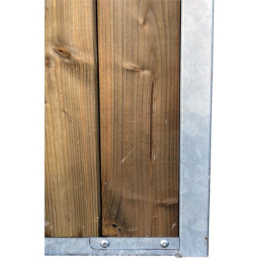 Separazione per box scorrevole con inferriata e base in legno 3 m La Gée Separazione per box scorrevole con inferriata e base in legno 3 m La Gée