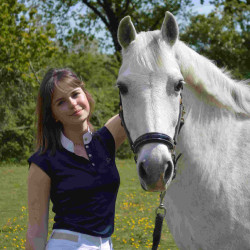 Polo Equithème Brussels con strass Blu navy