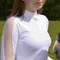 Polo Equithème Pekin maniche lunghe Bianco Polo Equithème Pekin maniche lunghe Bianco