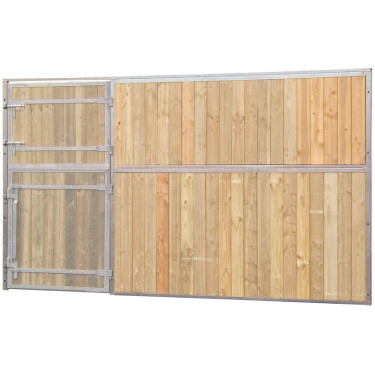 Facciata di box in legno pieno 3,5 m (senza porta) La Gée Facciata di box in legno pieno 3,5 m (senza porta) La Gée