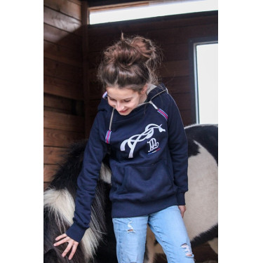 Felpa Eden by PL con doppia zip Blu navy