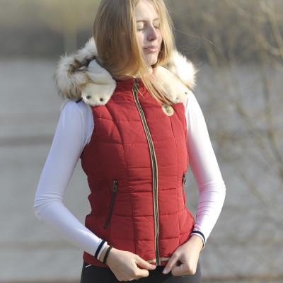 Doudoune Pénélope Roger sans manches Rouge